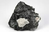 Radiating Black Aegirine Crystals with Feldspar - Russia #211950-1